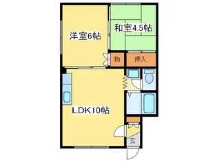 ファミールベルサC【2階】の間取り
