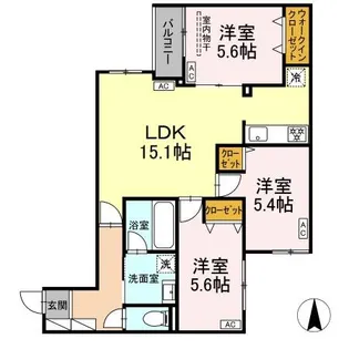 MOCRAFT中葛西【2階】の間取り