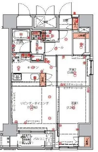 ハーモニーレジデンス東京イーストコア004【7階】の間取り