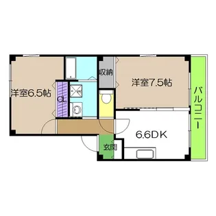 サンモールコスモス A【2階】の間取り