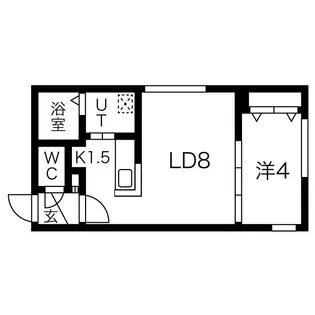 プレシェルト創成川イーストA棟【1階】の間取り