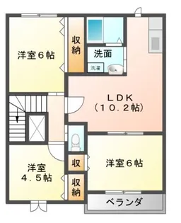 サンフィールドA,B【2階】の間取り
