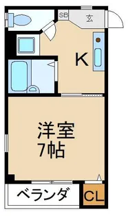 ヒルサイド香里【3階】の間取り