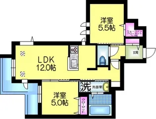 Luna Cresta ルナクレスタ【2階】の間取り