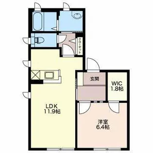 ガーデンテラス倉石S【1階】の間取り