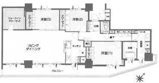 ルネライラタワー船橋【19階】の間取り