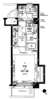 パレステュディオ品川不動前【4階】の間取り