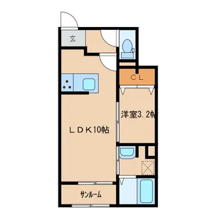 ポライトリーCD【1階】の間取り