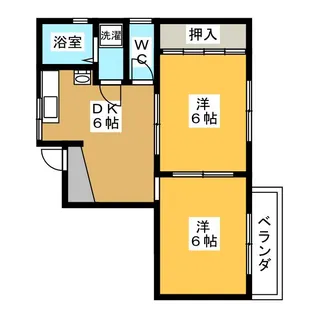ハイツ大富【2階】の間取り