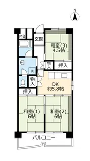 UR南港しらなみ【2階】の間取り