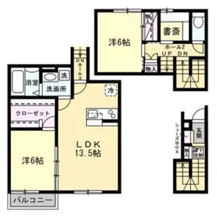 ディアコート雷電山(ライデンヤマ)【2階】の間取り