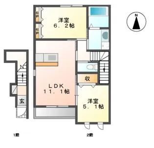 クレアンジュ【2階】の間取り