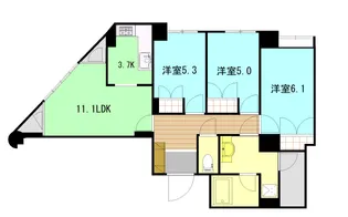 藤和平和公園ホームズ【3階】の間取り