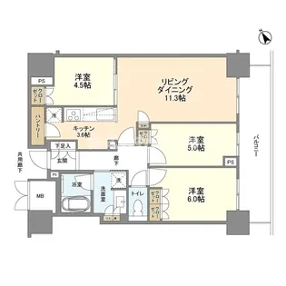 アトラスタワー草津【16階】の間取り