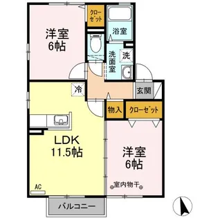 山翡翠の杜 IIIIII【2階】の間取り