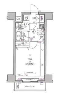 スパシエベルタ横浜【5階】の間取り