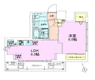 駒込レジデンス壱番館【5階】の間取り