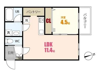センティフォリア祇園【3階】の間取り