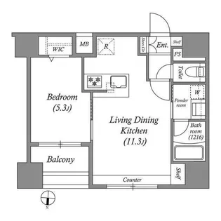 ACP Residence 中野新橋【2階】の間取り