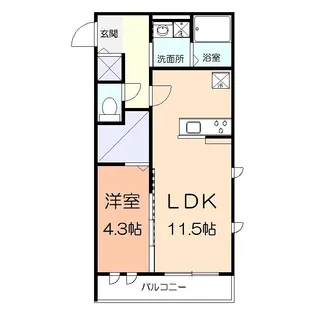 アンソレイエII【2階】の間取り