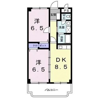 ラフィーネ美里【2階】の間取り
