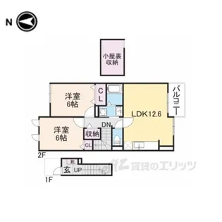 ランドマーク桜井2【2階】の間取り