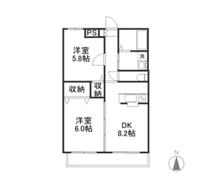 ナインズシャトーII【1階】の間取り