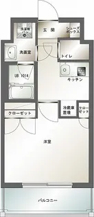 エンクレスト天神IV【8階】の間取り