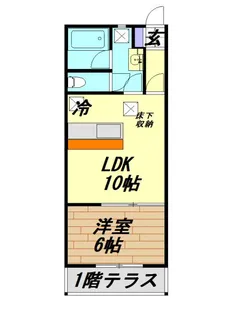 ライブ・イン・西千代田【1階】の間取り