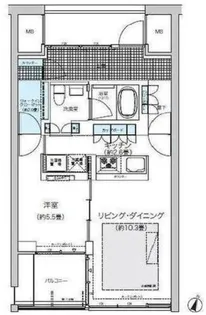ガーデニエール砧ウエスト【2階】の間取り