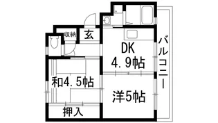 逆瀬川12号棟【2階】の間取り