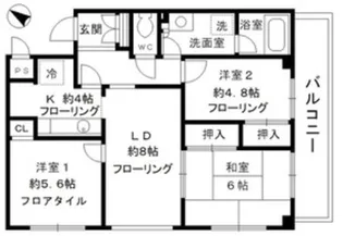 チェリーコート武蔵小金井【1階】の間取り