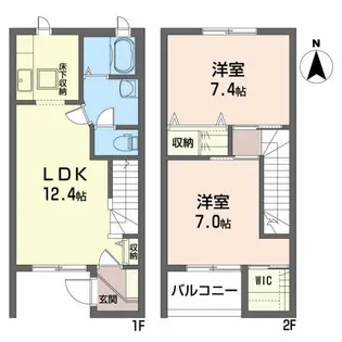 イーストテラス【1階】の間取り