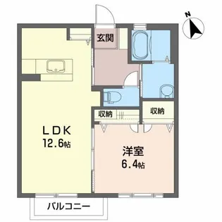 クレセント白山A【1階】の間取り