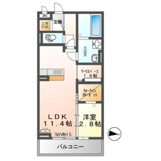 ソンシール新山口【2階】の間取り
