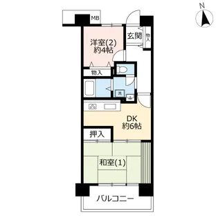 URすまいる亀有【8階】の間取り