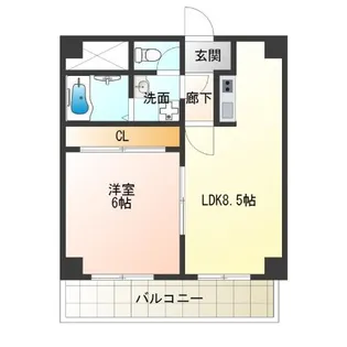 パシフィック花園町【5階】の間取り