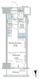 パークアクシス新宿百人町【6階】の間取り
