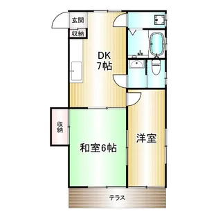 清水コーポ【1階】の間取り