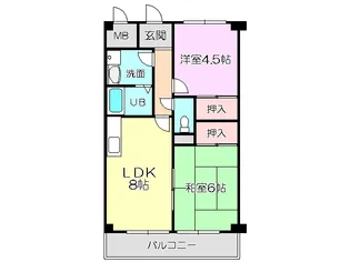 ラフォーレ塚口【2階】の間取り
