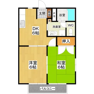 ファミール塚原D棟【2階】の間取り