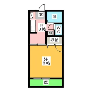 アイネス水源B棟【1階】の間取り