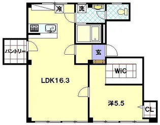 住吉パリス【2階】の間取り