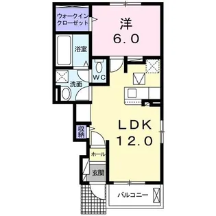 オーロラ高山 B【1階】の間取り