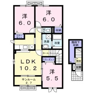 ミント【2階】の間取り