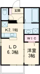 パナ・ハイツ見川 B【2階】の間取り