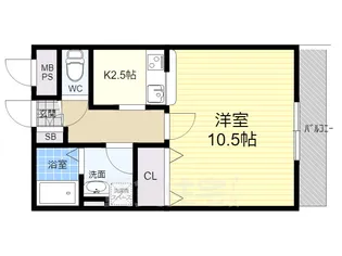 エスターテ箕面【1階】の間取り