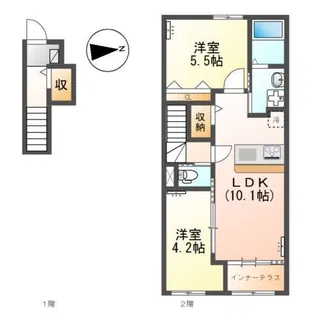 オウル ハウス(OWL HOUSE)【2階】の間取り