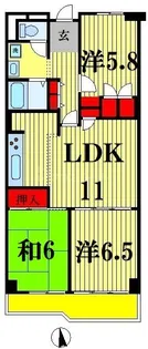 三郷スカイマンション【3階】の間取り