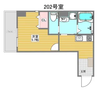 千束新築マンション【2階】の間取り
